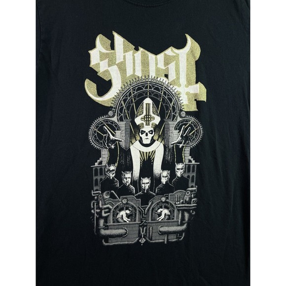 Ghost Band Papa Skull T-Shirt Men's Large Black Rock Absolute Cult England - Picture 2 of 7